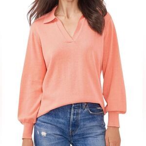 Vince Camuto Coral V-Neck Top